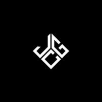 diseño de logotipo de letra jcg sobre fondo negro. concepto de logotipo de letra de iniciales creativas jcg. diseño de letras jcg. vector