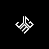 diseño de logotipo de letra jmg sobre fondo negro. concepto de logotipo de letra de iniciales creativas jmg. diseño de letra jmg. vector
