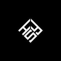 HSY letter logo design on black background. HSY creative initials letter logo concept. HSY letter design. vector