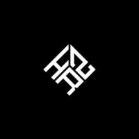 diseño de logotipo de letra hrz sobre fondo negro. concepto de logotipo de letra de iniciales creativas hrz. diseño de letras hrz. vector
