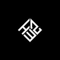 diseño de logotipo de letra hwz sobre fondo negro. concepto de logotipo de letra de iniciales creativas hwz. diseño de letras hwz. vector