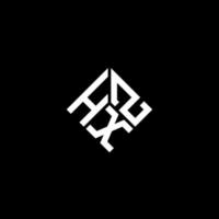HXZ letter logo design on black background. HXZ creative initials letter logo concept. HXZ letter design. vector