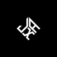 diseño del logotipo de la letra jxa sobre fondo negro. concepto de logotipo de letra de iniciales creativas jxa. diseño de letras jxa. vector