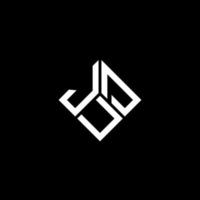 JUD letter logo design on black background. JUD creative initials letter logo concept. JUD letter design. vector
