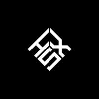 HSX letter logo design on black background. HSX creative initials letter logo concept. HSX letter design. vector
