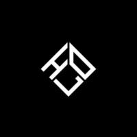 HLO letter logo design on black background. HLO creative initials letter logo concept. HLO letter design. vector