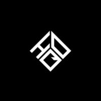 diseño de logotipo de letra hqo sobre fondo negro. concepto de logotipo de letra de iniciales creativas hqo. diseño de letras hqo. vector