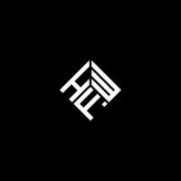 HFW letter logo design on black background. HFW creative initials letter logo concept. HFW letter design. vector