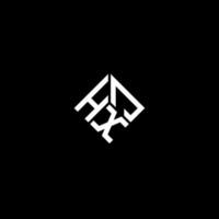 HXJ letter logo design on black background. HXJ creative initials letter logo concept. HXJ letter design. vector