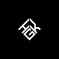 diseño de logotipo de letra hgk sobre fondo negro. concepto de logotipo de letra de iniciales creativas hgk. diseño de letras hgk. vector
