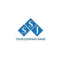 SSJ letter logo design on white background. SSJ creative initials letter logo concept. SSJ letter design. vector