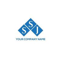 SSJ letter logo design on white background. SSJ creative initials letter logo concept. SSJ letter design. vector