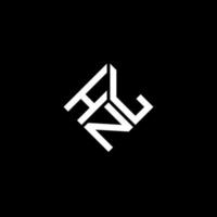 diseño del logotipo de la letra hnl sobre fondo negro. concepto de logotipo de letra de iniciales creativas hnl. diseño de letras hnl. vector