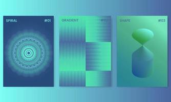 Set of abstract, trendy,futuristic gradient illustrations, backgrounds for cover of magazines about dream,future design, poster. vector