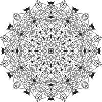 vector dibujado a mano doodle mandala. mehendi, tatuaje, decoración, henna, página de libro para colorear.