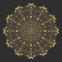 Mandala design background in gold color.  ornamental design. Pro vector. vector