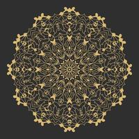 Mandala design background in gold color.  ornamental design. Pro vector. vector