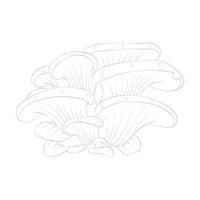 Mushroom coloring pages vector