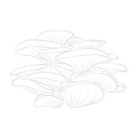 Mushroom coloring pages vector