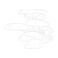 Mushroom coloring pages vector