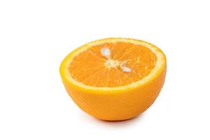 Beautiful common orange isolated on white background, clipping path, cut out, close up. photo