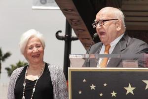 LOS ANGELES, MAY 24 - Olympia Dukakis, Ed Asner at the ceremony bestowing Olympia Dukakis with a Star on the Hollywood Walk of Fame at the Hollywood Walk of Fame on May 24, 2013 in Los Angeles, CA photo