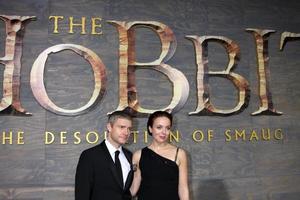 LOS ANGELES, DEC 2 - Martin Freeman, Amanda Abbington at the The Hobbit Premiere at Dolby Theater on December 2, 2013 in Los Angeles, CA photo