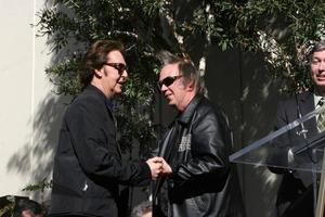 LOS ANGELES, FEB 9 - Paul McCartney, Neil Young at the Hollywood Walk of Fame Ceremony for Paul McCartney at Capital Records Building on February 9, 2012 in Los Angeles, CA photo