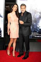 LOS ANGELES, OCT 26 - Amal Alamuddin Clooney, George Clooney at the Our Brand is Crisis LA Premiere at the TCL Chinese Theater on October 26, 2015 in Los Angeles, CA photo