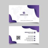 Modern Professional and Clean Business Card Design Vector Templat