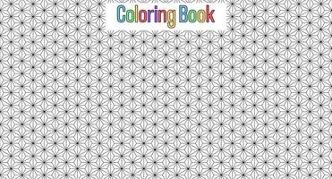 Coloring book. Geometric patterns oriental style for kids activity colouring pages. Vector illustration