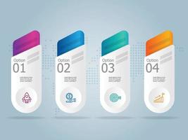 abstract horizontal timeline infographics element vector