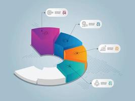 isometric infographics timeline presentation vector