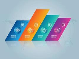 abstract horizontal timeline infographics element vector