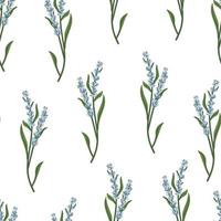 Purple lavender flowers vector seamless pattern.Violet lavender background for fabric, paper and other printing and web projects.