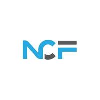 diseño de logotipo de letra ncf sobre fondo blanco. concepto de logotipo de letra de iniciales creativas ncf. diseño de letras ncf. vector