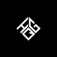 HQG letter logo design on black background. HQG creative initials letter logo concept. HQG letter design. vector