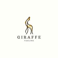 Giraffe logo icon design template flat vector illustration