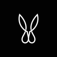 Simple rabbit logo design vector