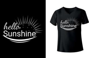 Hello Sunshine Tshirt Design Template Free vector