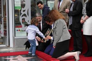 LOS ANGELES, APR 2 - Orlando Bloom, Flynn Bloom at the Orlando Bloom Hollywood Walk of Fame Star Ceremony at TCL Chinese Theater on April 2, 2014 in Los Angeles, CA photo