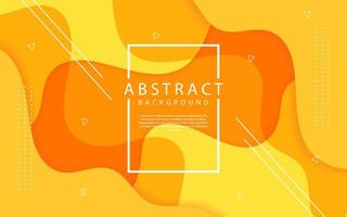 Abstract 3D orange geometric background overlap layer on bright space with dynamic waves effect decoration. Template element liquid style concept for flyer, banner, poster, cover, or landing page vector