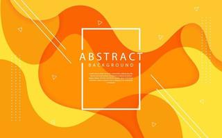 Abstract 3D orange geometric background overlap layer on bright space with dynamic waves effect decoration. Template element liquid style concept for flyer, banner, poster, cover, or landing page vector