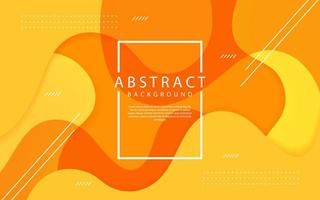 Abstract 3D orange geometric background overlap layer on bright space with dynamic waves effect decoration. Template element liquid style concept for flyer, banner, poster, cover, or landing page vector