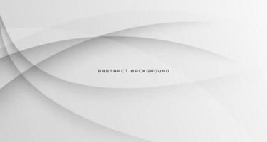 3D white geometric abstract background overlap layer on bright space with waves effect decoration. Graphic design element future style concept for banner, flyer, card, brochure cover, or landing page vector