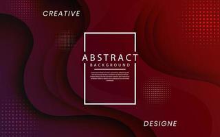 3D red purple geometric abstract background overlap layer on dark space with dynamic fluid waves effect style decoration. Template element liquid concept for flyer, banner, cover, or landing page vector