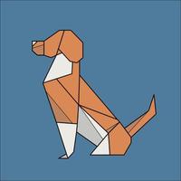 perro icono plano vector