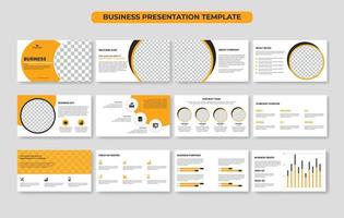 Business presentation slides template design or annual report and company brochure