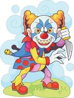 scary monster clown vector