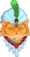 cute cat sultan vector